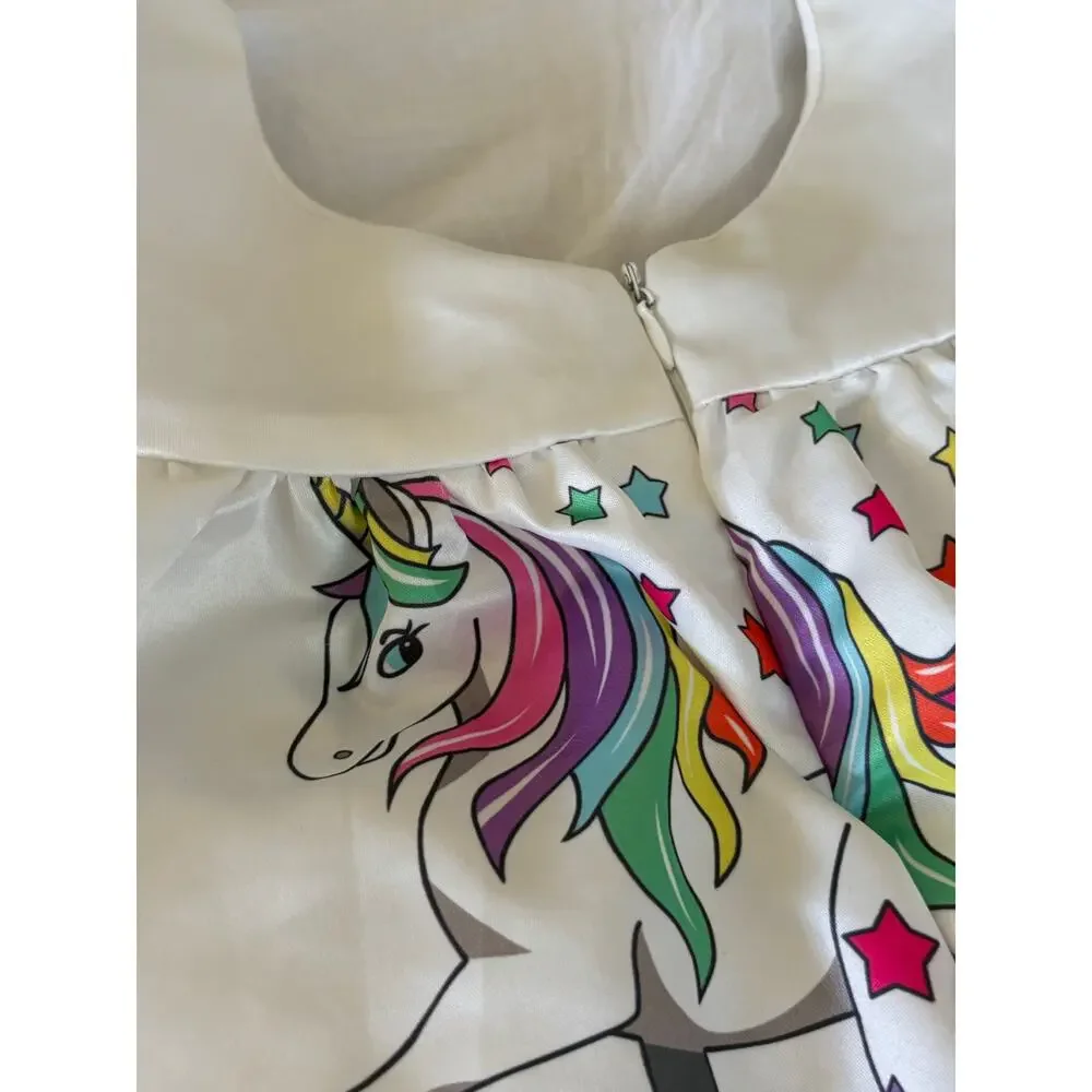 Mia Belle Girls Unicorn Princess Tulle Costume Dress - Picture 5 of 8